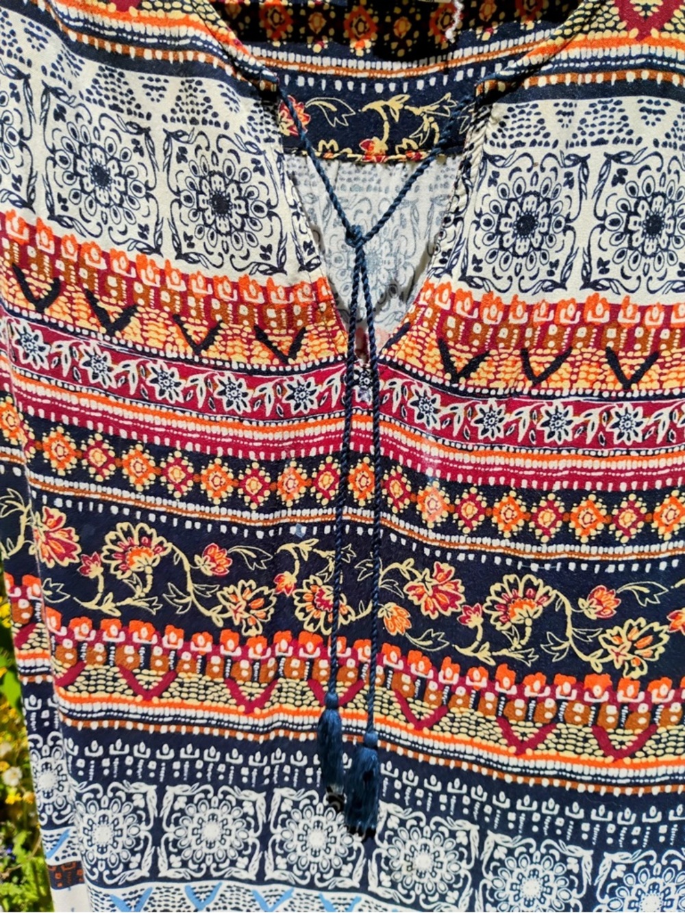 Multicolor Patterned Dress - Picture 7 of 8
